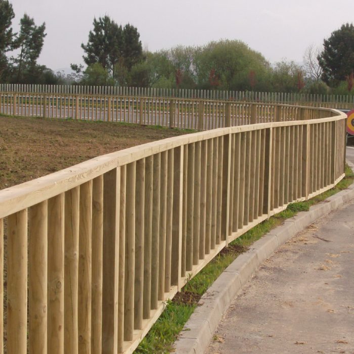 Vallado de cilindrados y tablas pino tratado